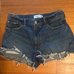 Abercrombie & Fitch Blue Distressed Jean Shorts